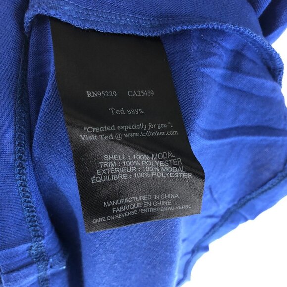 Ted Baker London Womens Top Scoop Neck Pleated Sleeveless Blue Green Size 1 US 4 - Picture 4 of 4